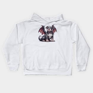 Cute English Bulldog Dragon Kids Hoodie